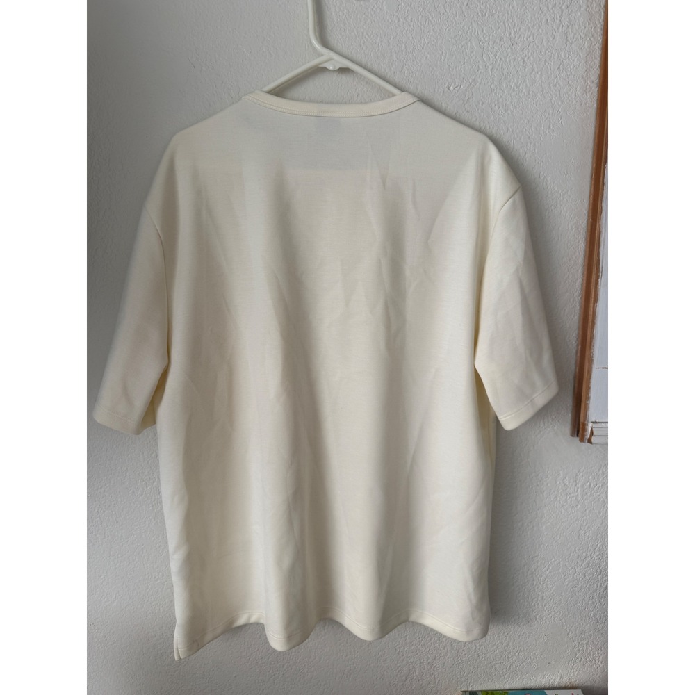 ATMÓS Movement Cream Pocket Tee | XL | NWT | Minimal Luxe Basic - Picture 8 of 8